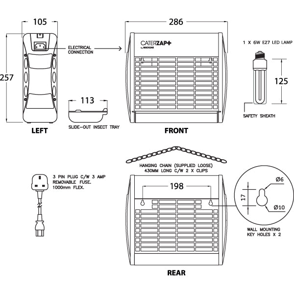 CZP-LED-20S CaterZap Insect Killer
