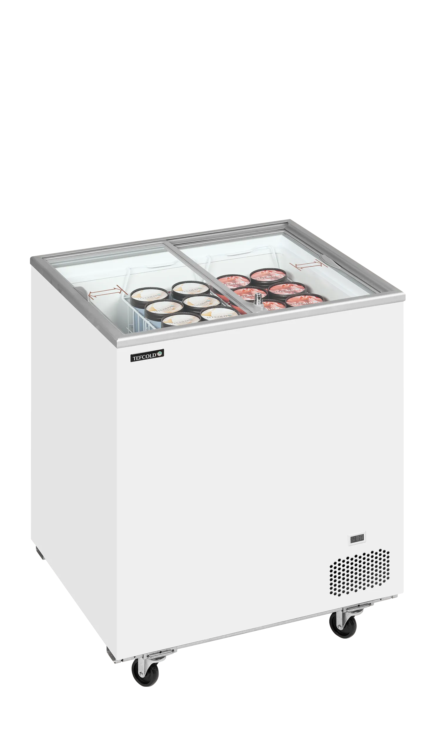 Tefcold IC201SC Sliding Flat Glass Display Freezer – 165L