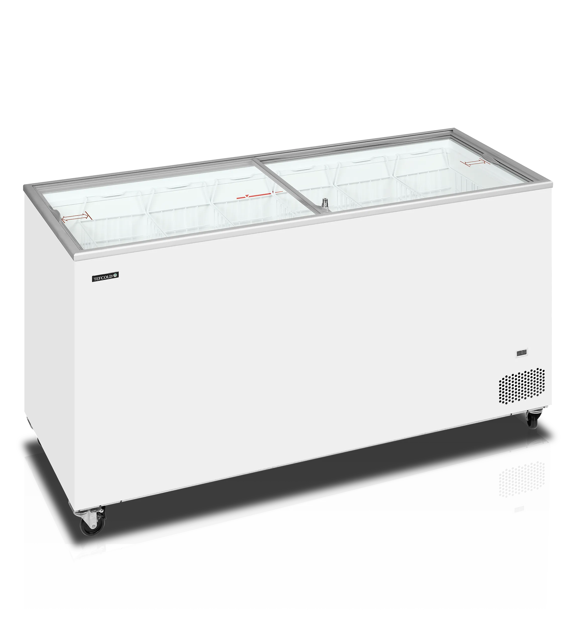 Tefcold IC501SC Sliding Flat Glass Display Freezer – 430L