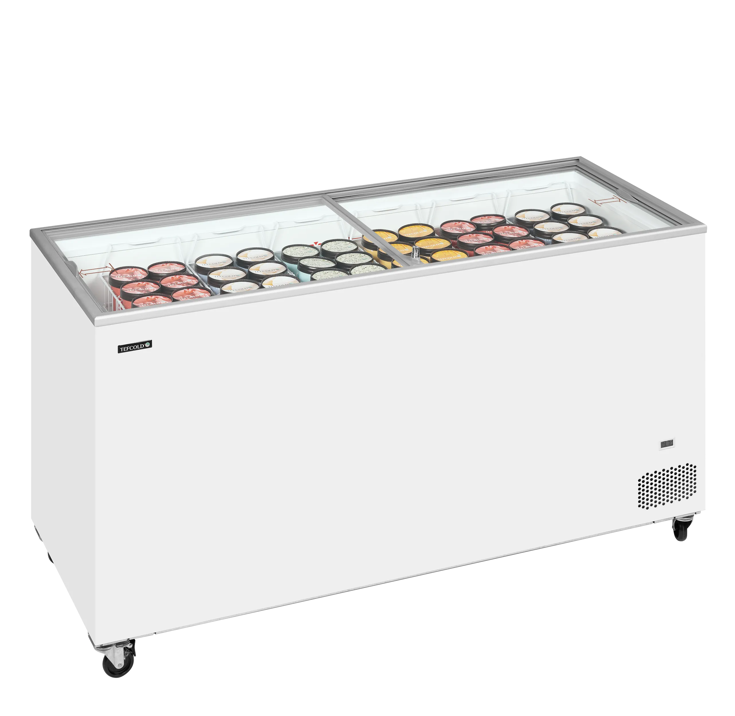 Tefcold IC501SC Sliding Flat Glass Display Freezer – 430L