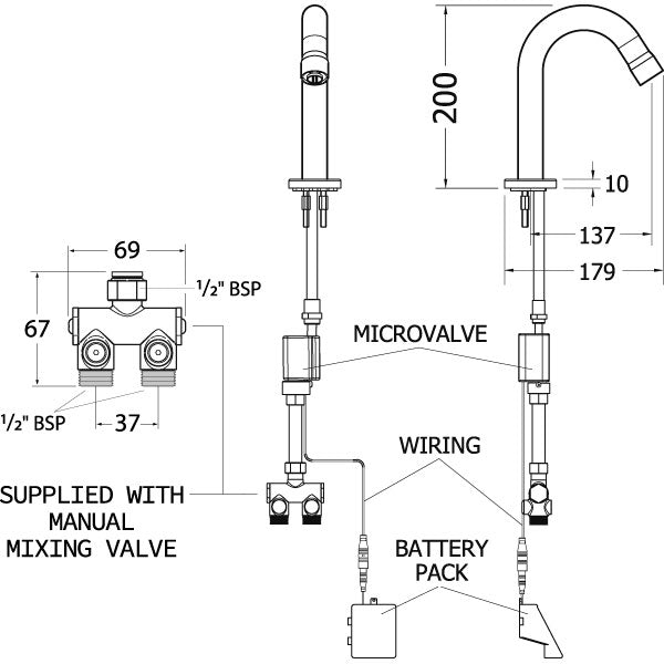 AquaTechnix TX-i-200-NOMX Electronic Sensor Tap