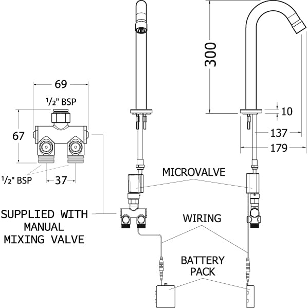 AquaTechnix TX-i-300-MMX Electronic Sensor Tap