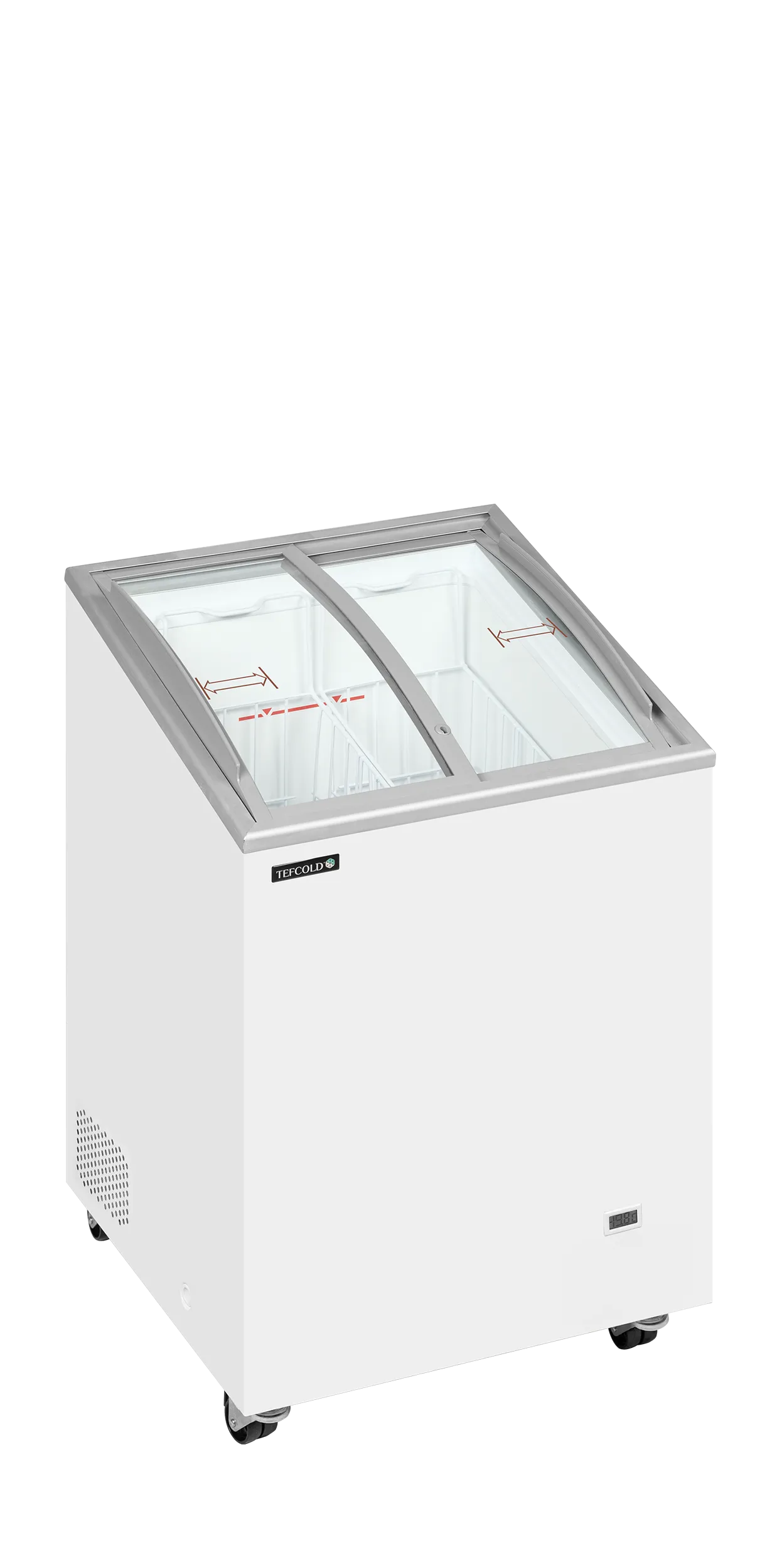 Tefcold IC101SCEB Sliding Curved Glass Display Freezer – 85L