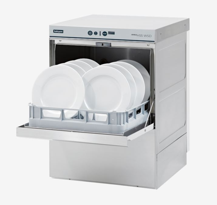 Amika AMH55 WS DW Commercial Dishwasher with Pumped Waste & Internal Softener