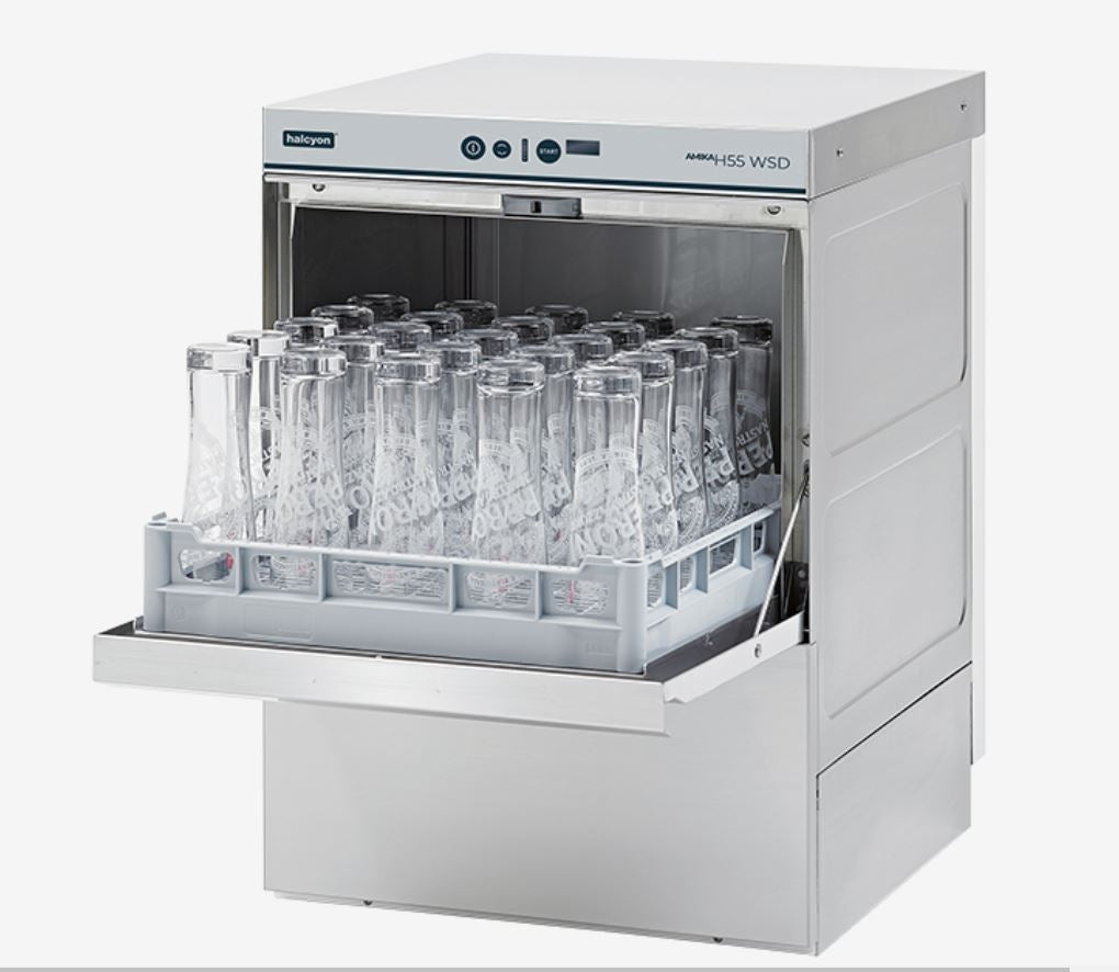 Amika AMH55 WS GW Commercial Glasswasher with Pumped Waste & Internal Softener