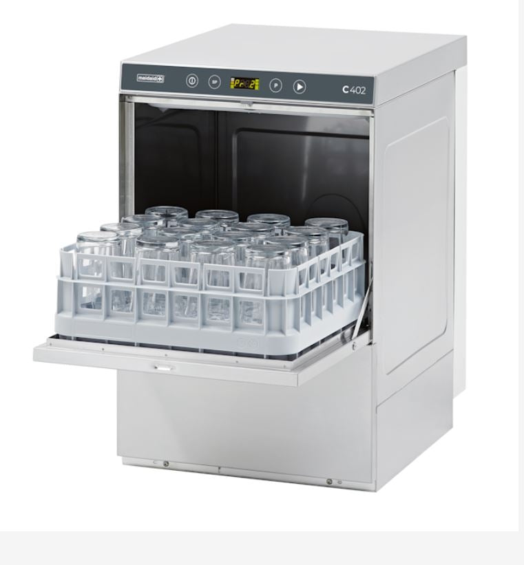 Maidaid C402 Commercial Glasswasher with Gravity Waste