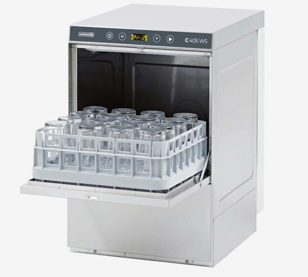 Maidaid C405WS Commercial Glasswasher - Pumped Waste & Internal Softener