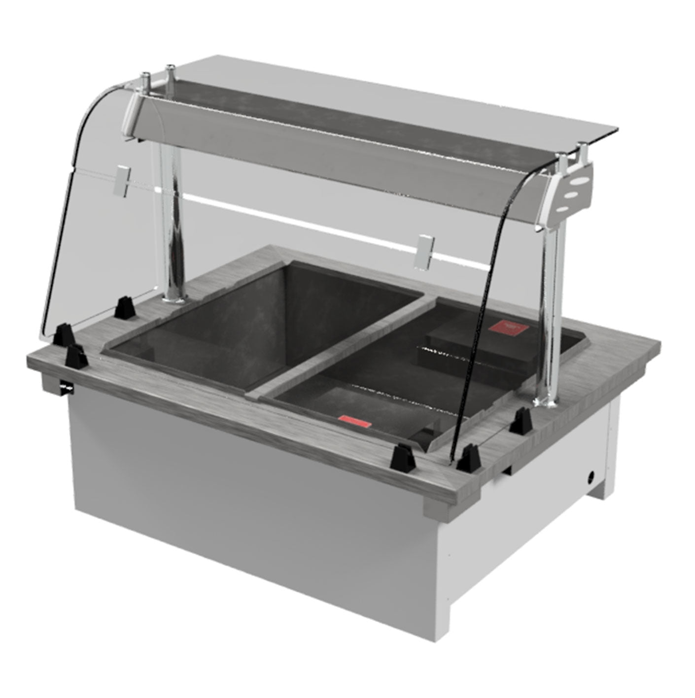 D2BM Curved Glass Closed Front