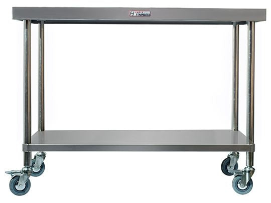 SS011500 Stainless Table with Castors/brakes