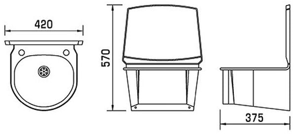 WS6-KVS Hands Free Push Front WHB (Drawing)