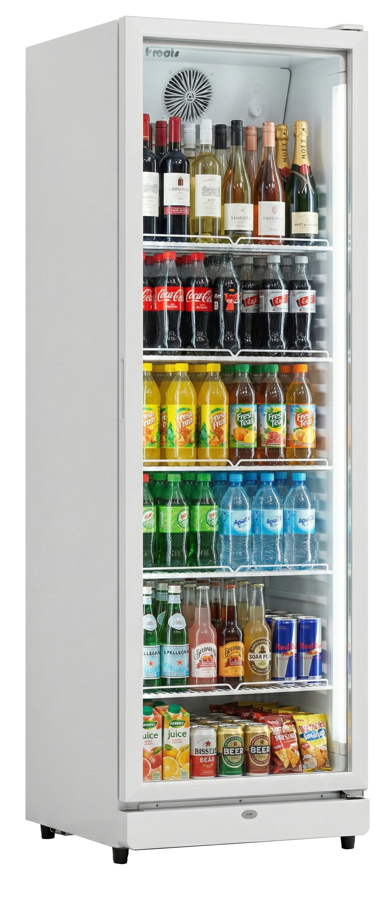 XD381-LE Single Hinged Glass Door Merchandiser