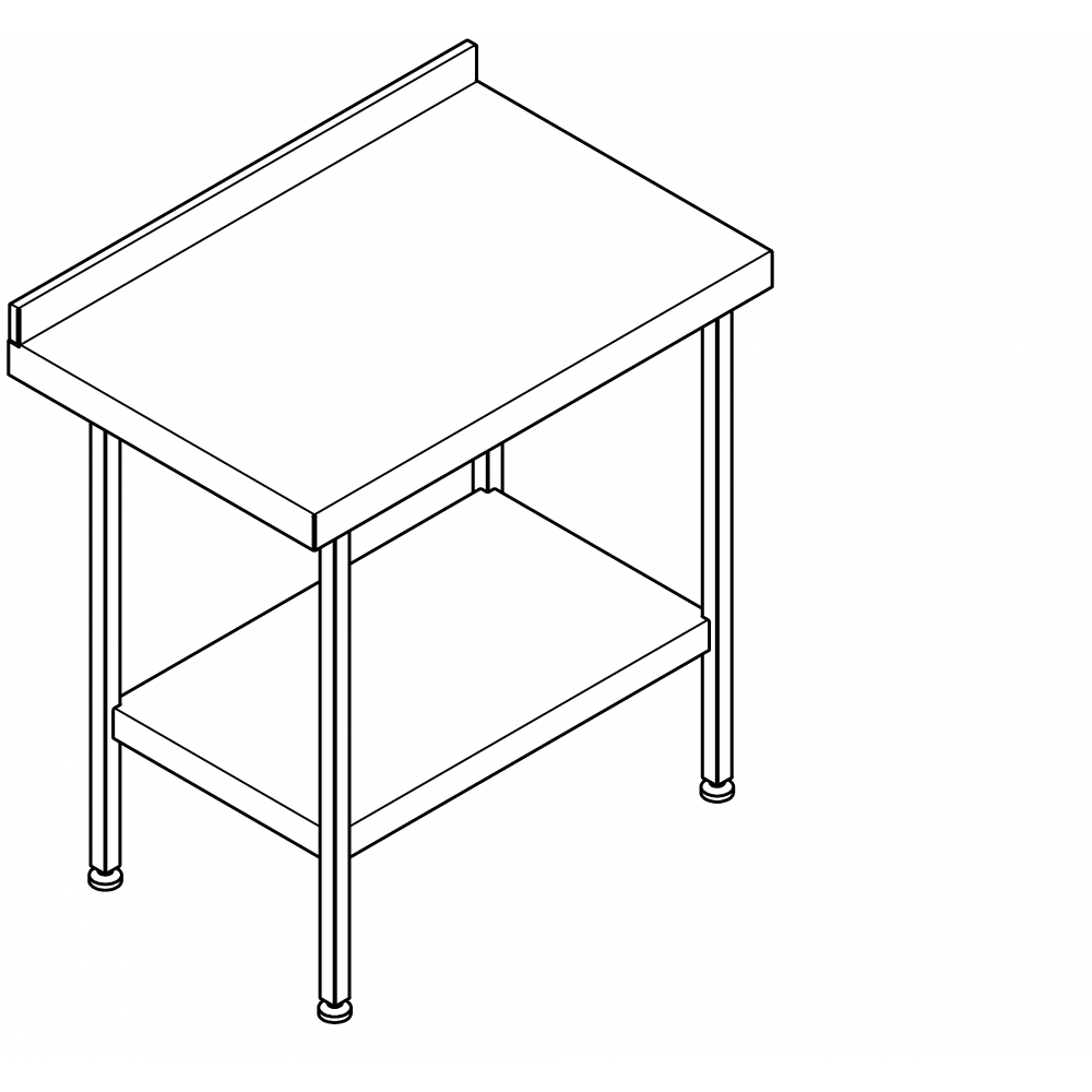 F20600Z Stainless Steel Mini Wall Table