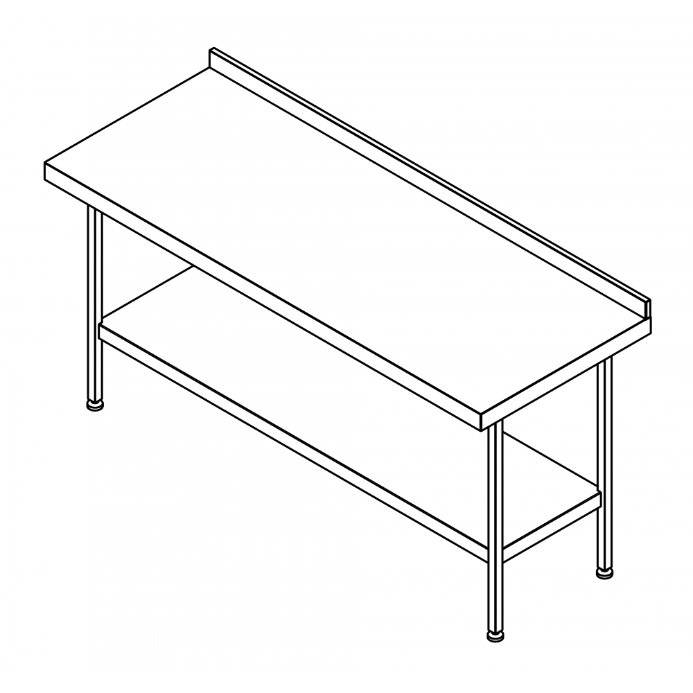 F20611Z Stainless Steel Magnum Wall Table