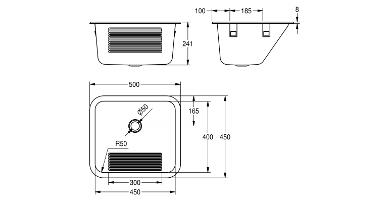 SIRX342 Inset Utility Sink