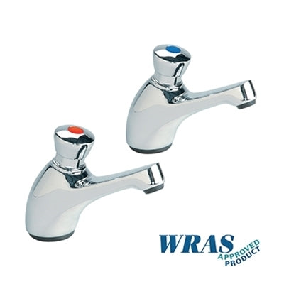 CORM03/D - Hot and Cold Self Closing Basin Taps (Pair)