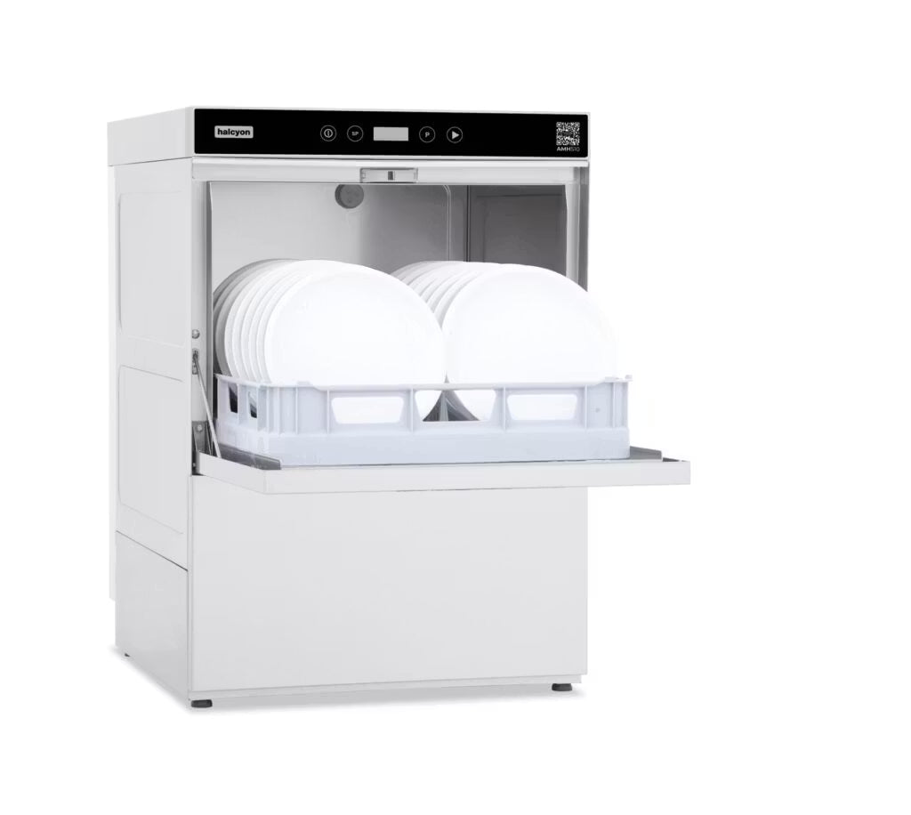 Halcyon Amika AMH510 Commercial Dishwasher Pumped Waste