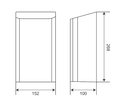 AT10-045  Wall Mounted Hand Dryer Stainless Satin PVD Finish