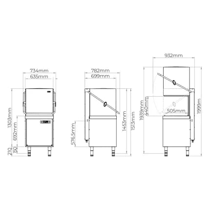Classeq CP500 Pass Through Dishwasher  (6.5Kw Everyday Use)