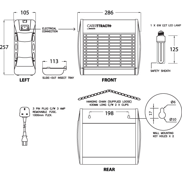 CaterTTract+ CTT-LED-20S Insect Killer with Glue Board