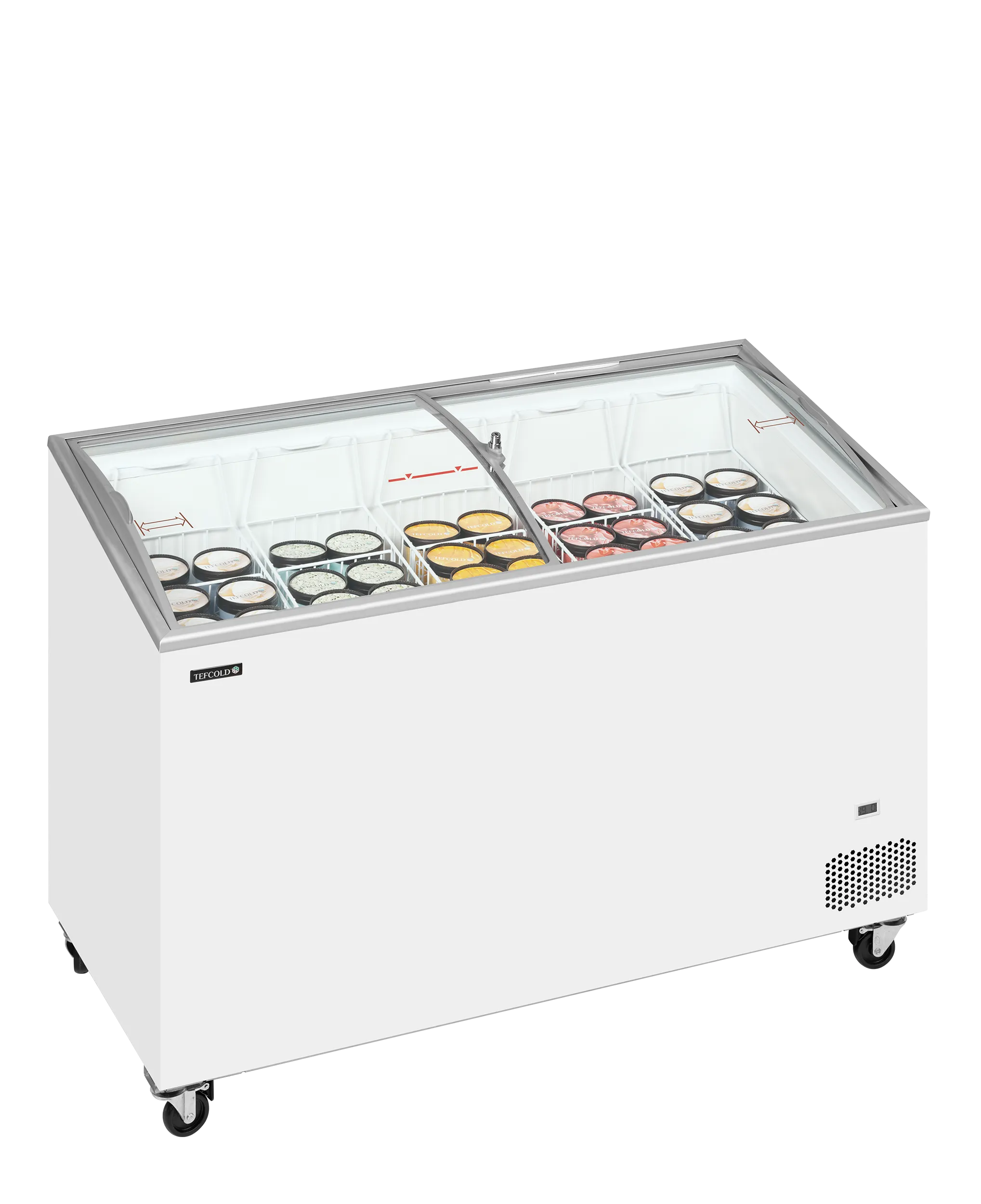 Tefcold IC401SCEB Sliding Curved Glass Display Freezer – 325L