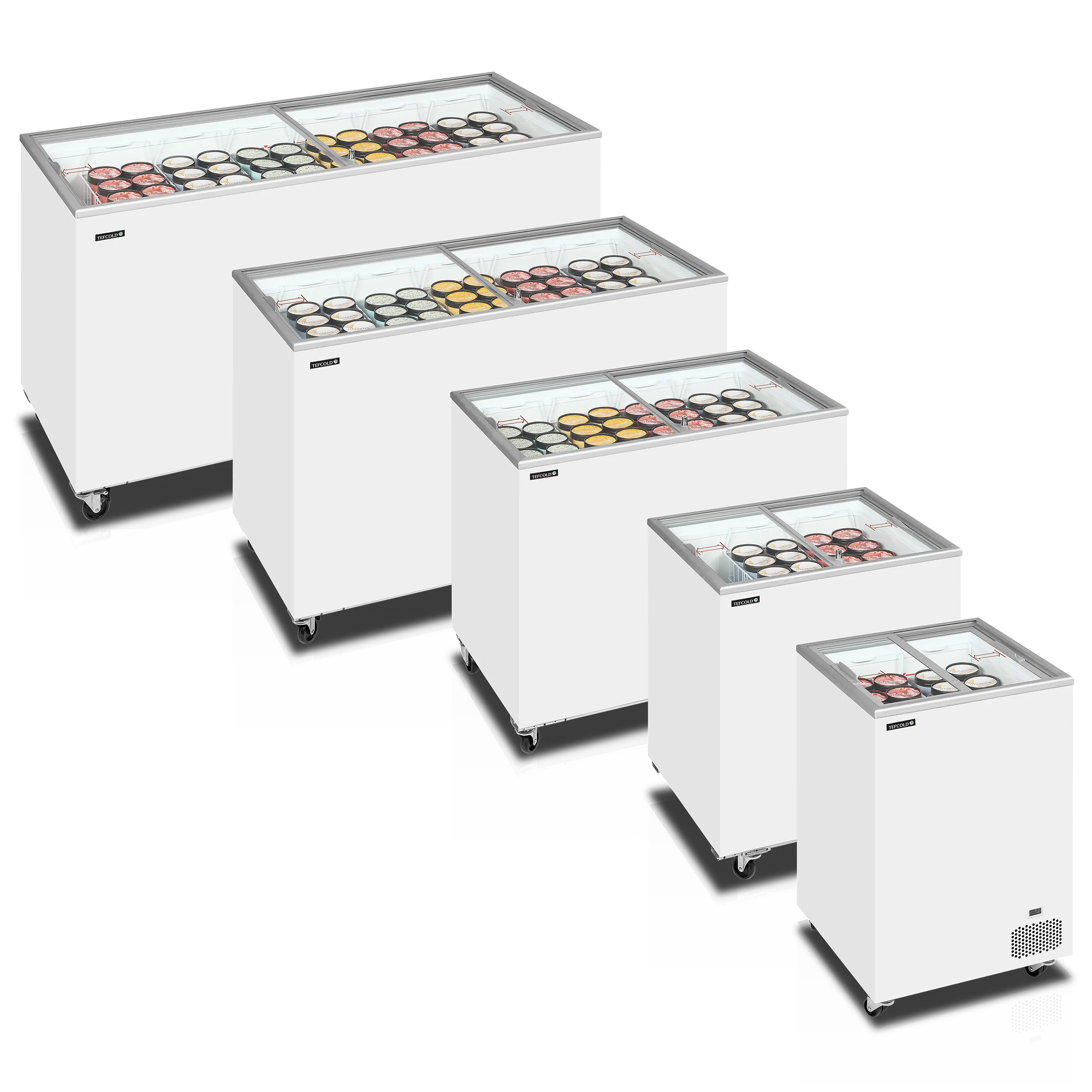 Tefcold IC401SC Sliding Flat Glass Display Freezer – 350L