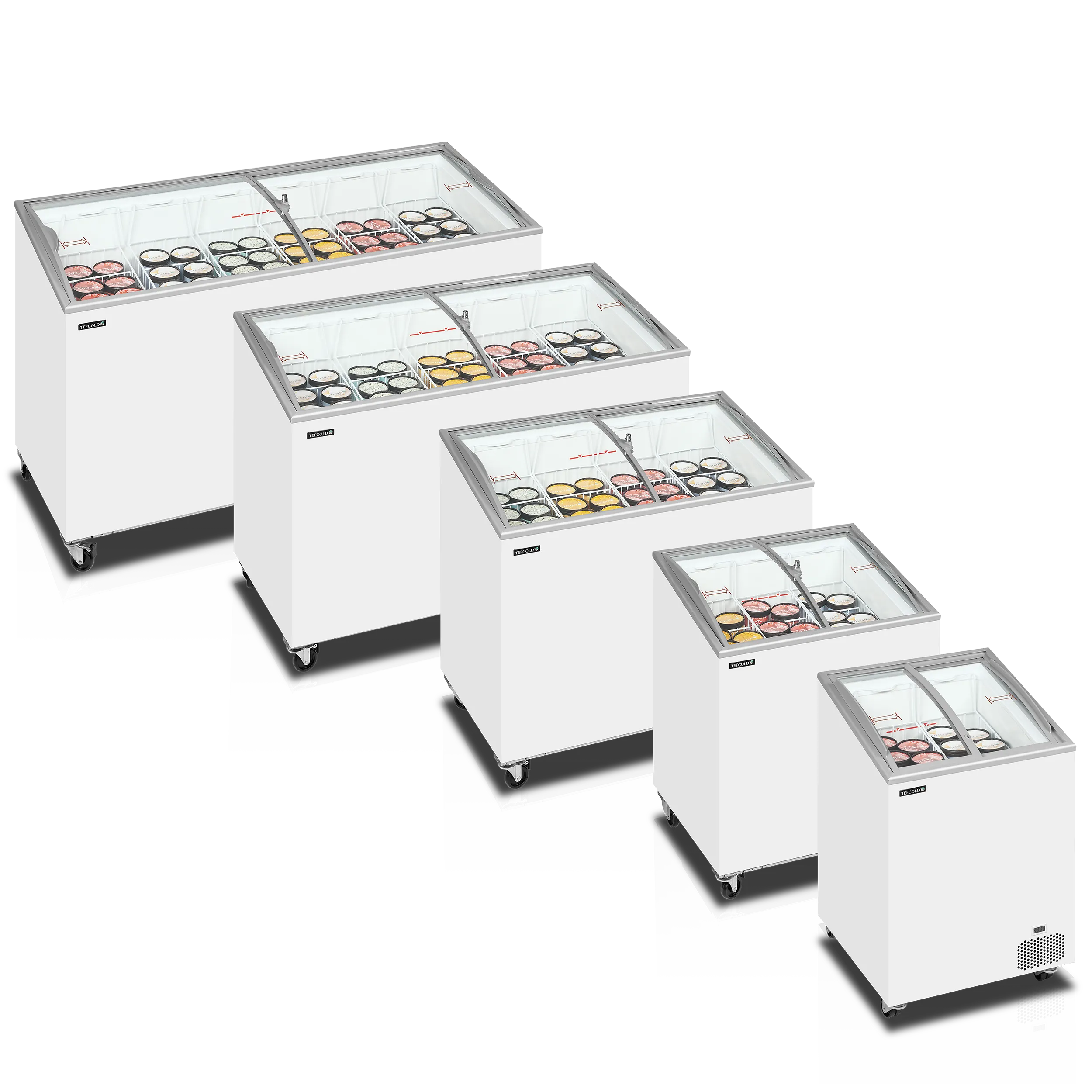 Tefcold IC401SCEB Sliding Curved Glass Display Freezer – 325L