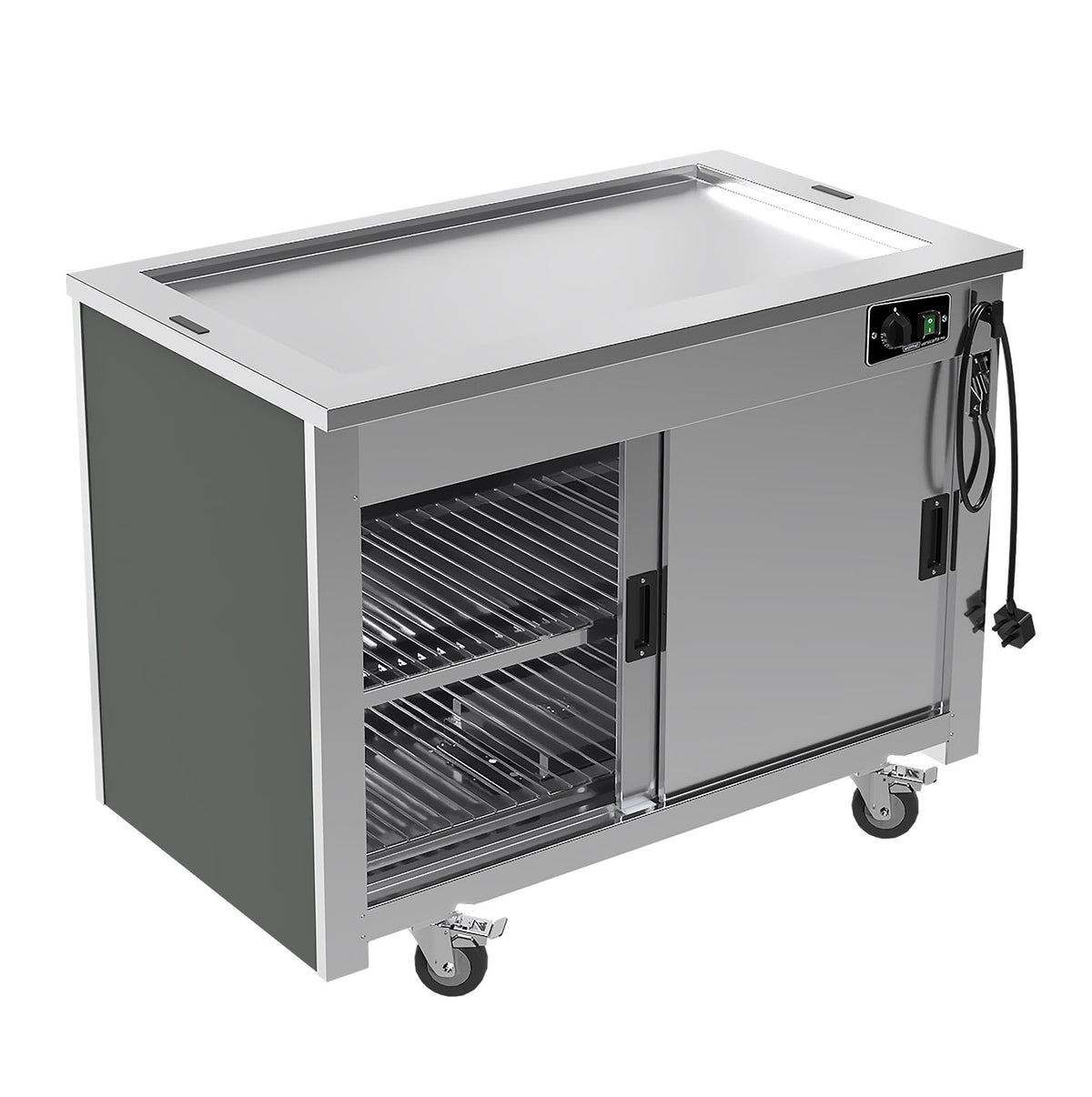 Versicarte VC2HTS Servery Unit with Recessed Stainless Steel Solid Top