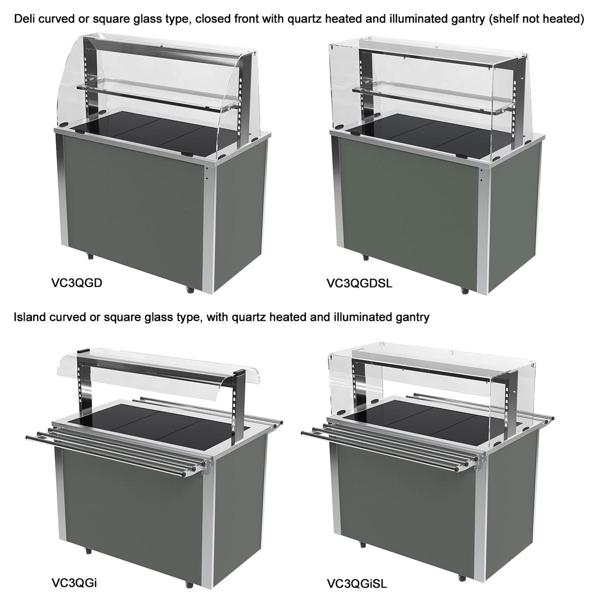 Versicarte VC2HT Servery Unit with Hot Cupboard & Neo Ceram Top
