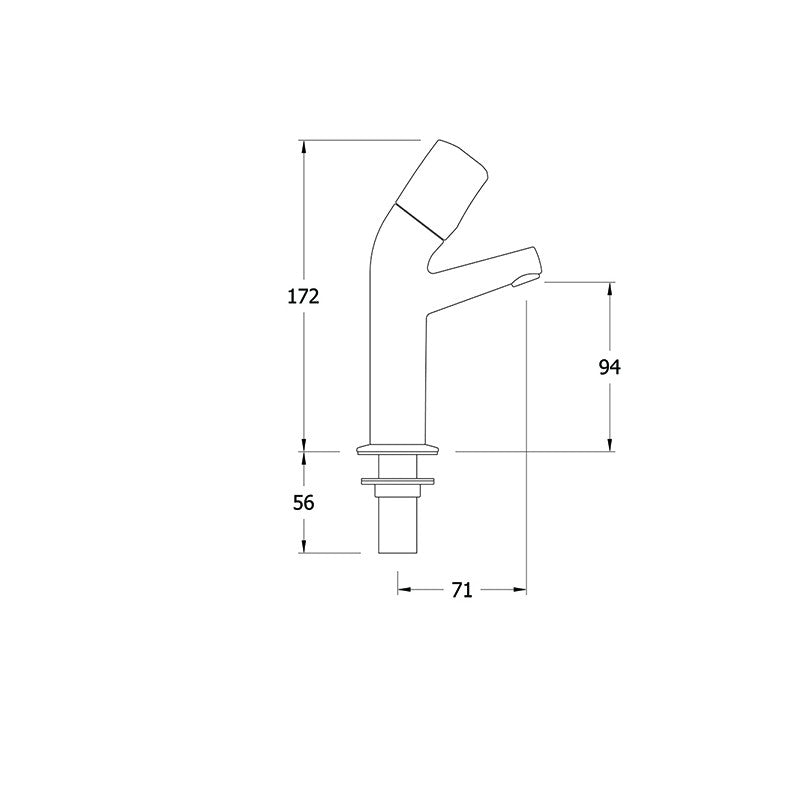 Aquatechnix Deck Mounted Dome Head Taps (Pair)