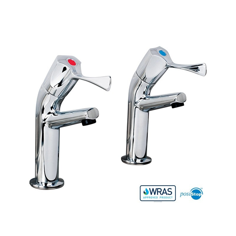 Aquatechnix Deck Mounted Lever Taps (Pair)