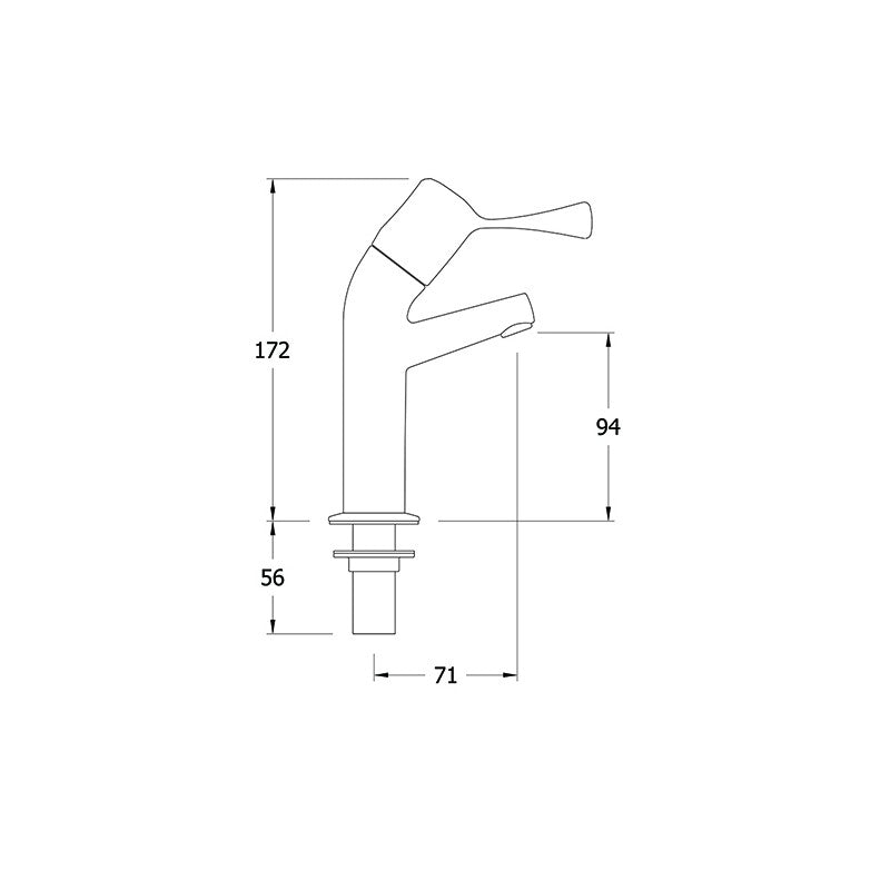 Aquatechnix Deck Mounted Lever Taps (Pair)