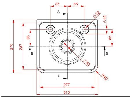 DPDF1TH Drinking Fountain Dimensions