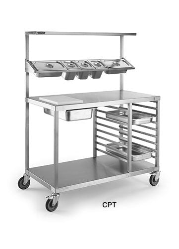 Chef Prep Station On Wheels NUUK Deluxe 30IN Outdoor Kitchen Station,