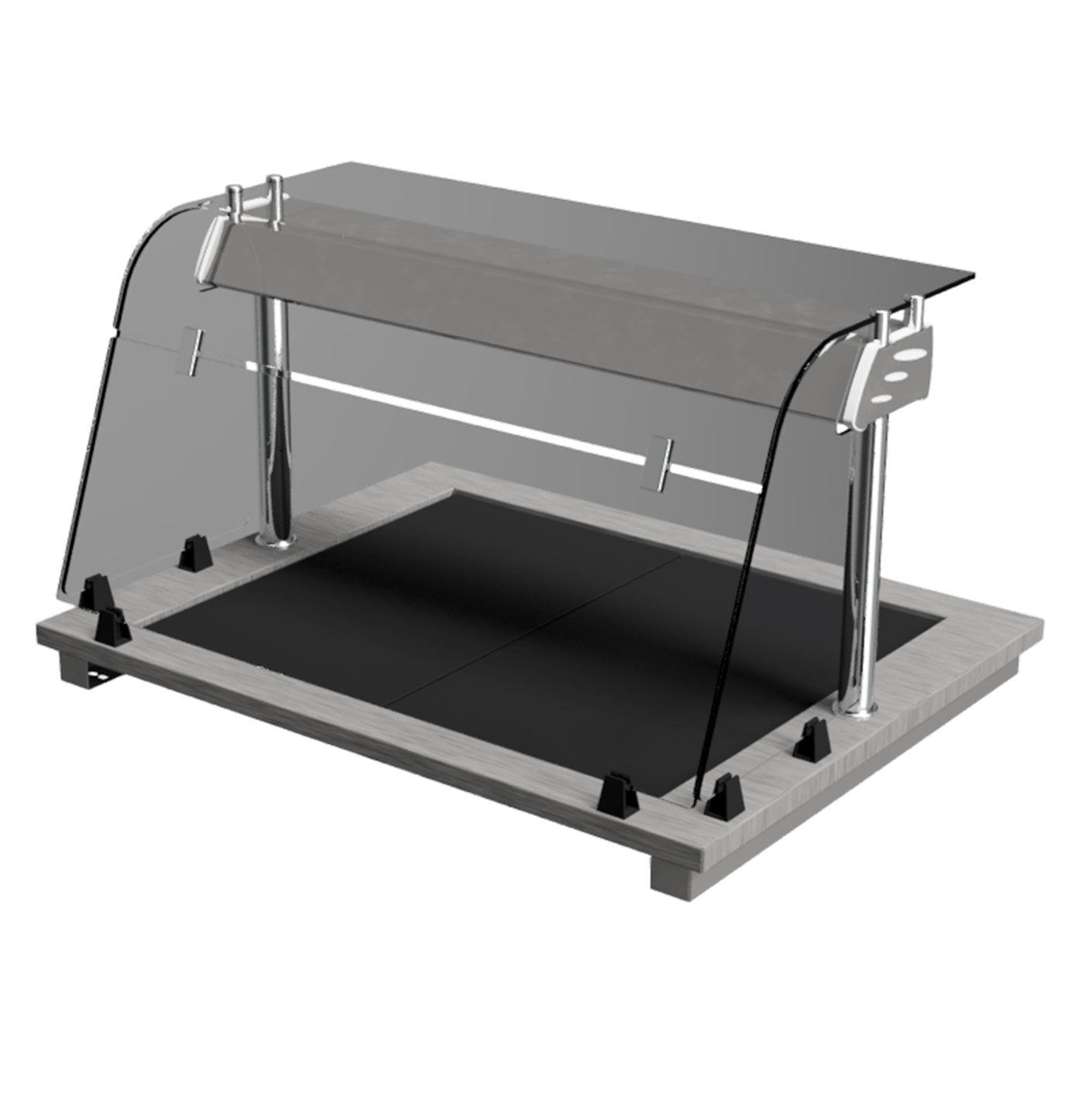 D2HTF curved glass closed front gantry