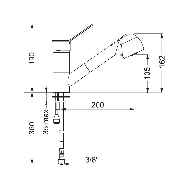 Delabie DLB-4422 Monobloc Mixer Tap