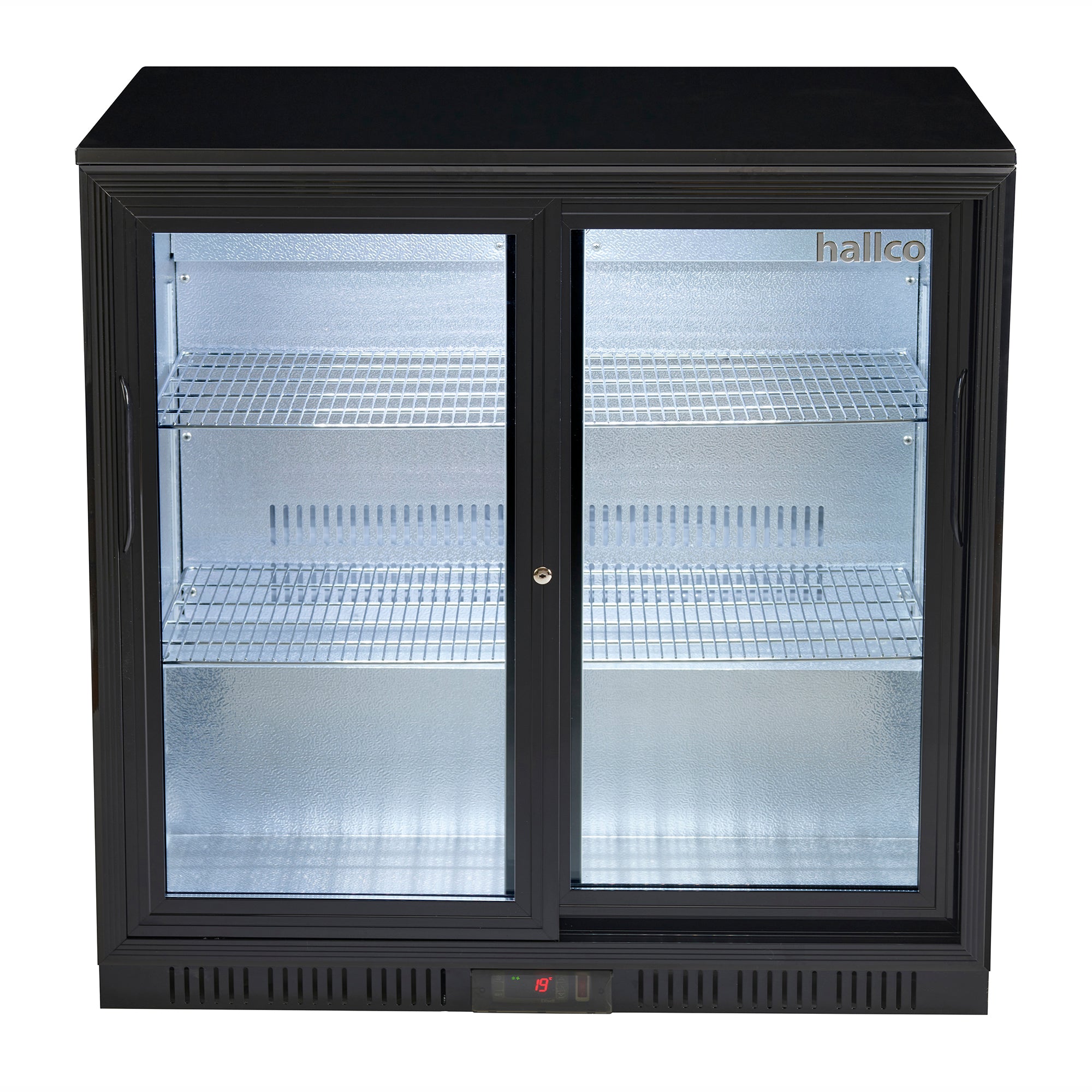 Hallco HC2BK-SD Undercounter Bottle Cooler / Sliding Doors
