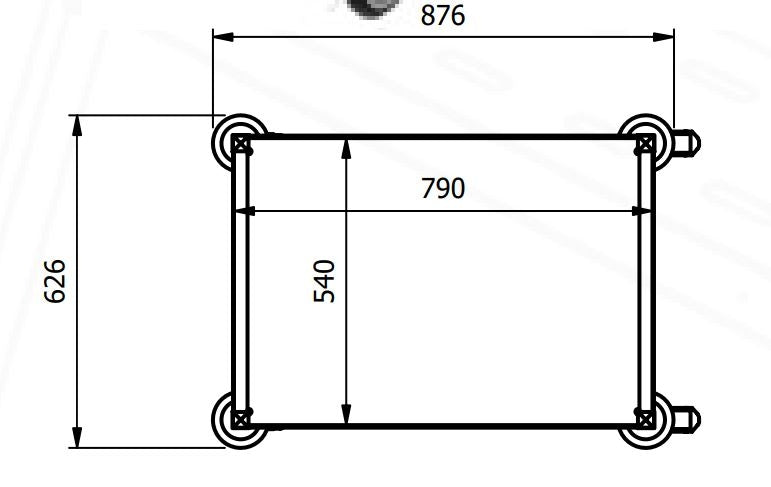 HT3 Dimensions Top View