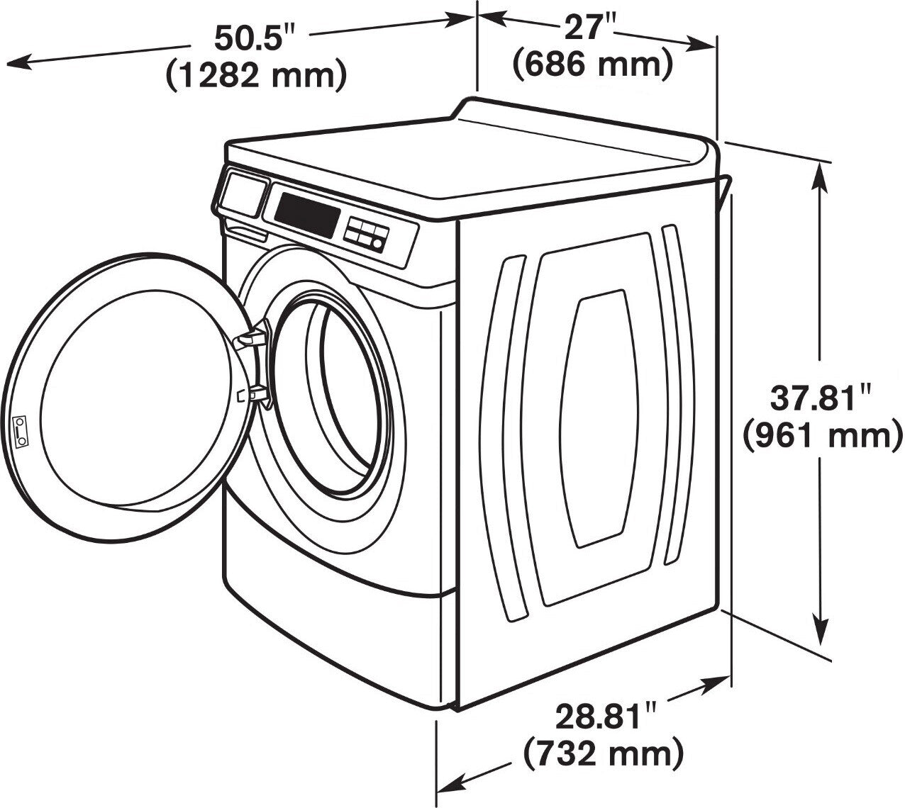 Maytag MHN33PRTGW 10.5kg Front loader Washing Machine