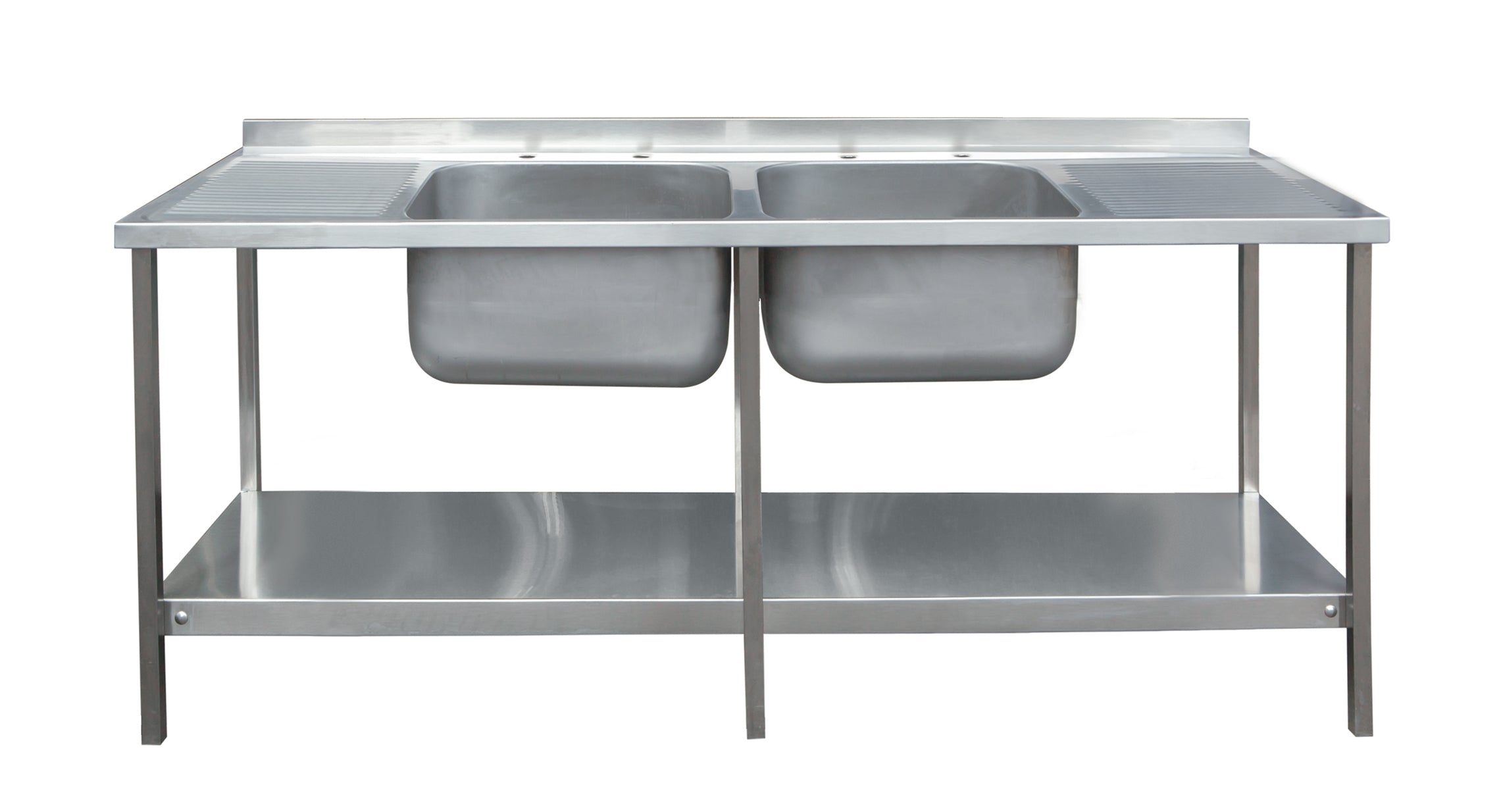 Die Pat Sink Unit - 1800 x 650 Double Bowl, Double Drain