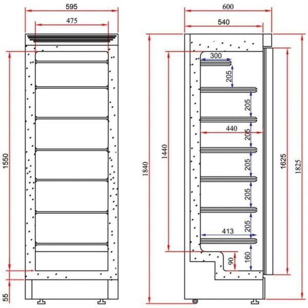 Interlevin UF1380 Freezer - Diagram