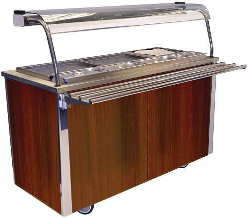 VC4VS Carvery Unit - Mahogany with Optional Tray Rail