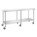 SS010800 Stainless Table with Castors/brakes